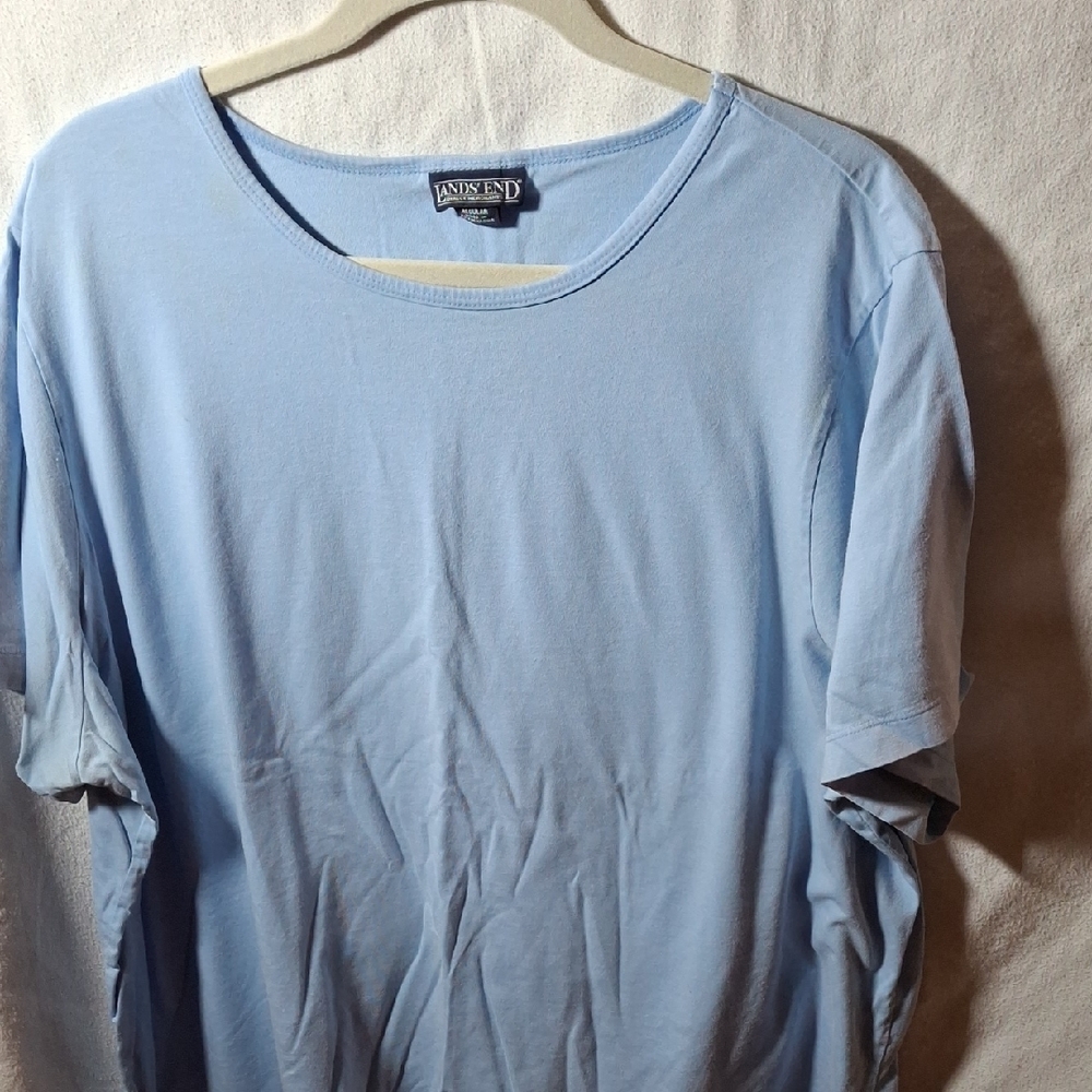 Lands' End Light Blue Casual Tee (Can018)